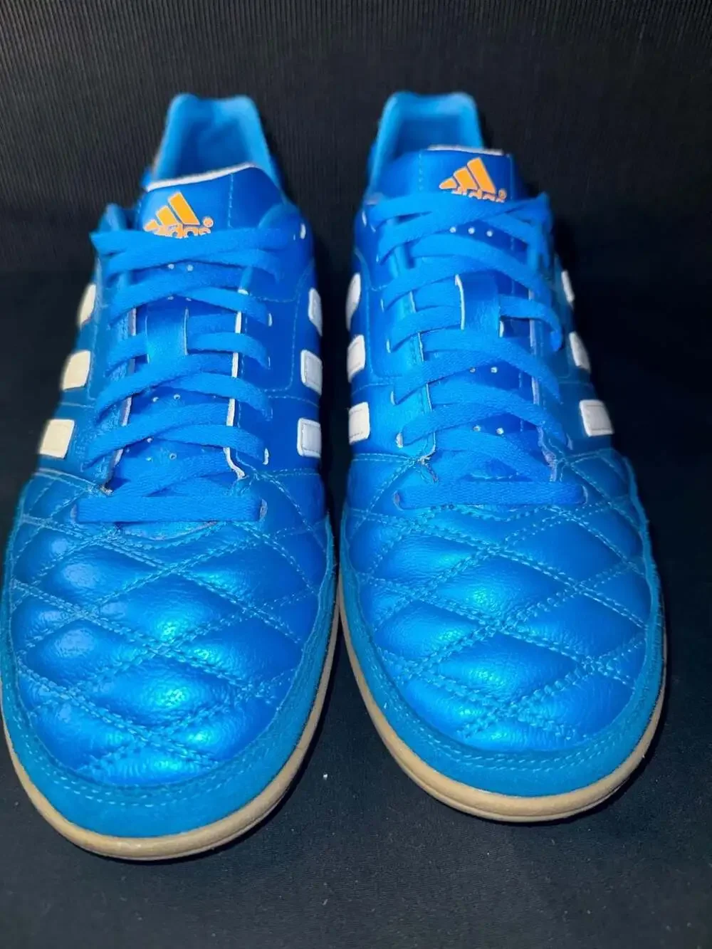 No.50 Adidas 11nova IN Indoor Soccer Shoes Solar Blue White M17717